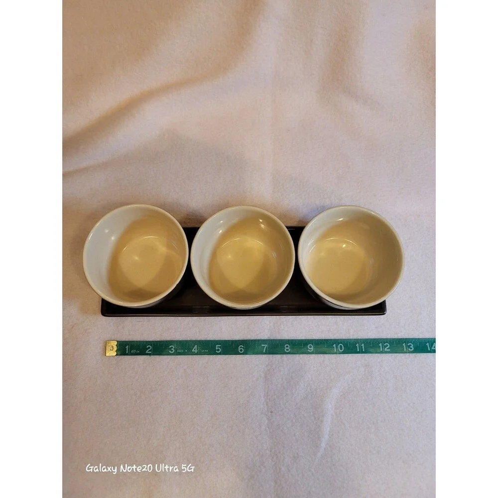 0797. Brown and Cream Color Serving Dishes for Football 🏈 Season 🏈